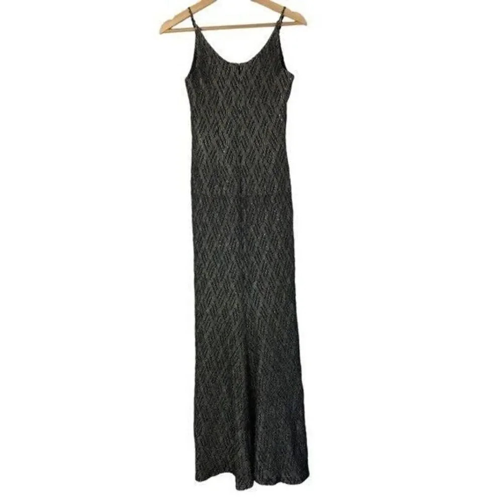 Scott McClintock Vintage Silver Maxi Formal Gown 4